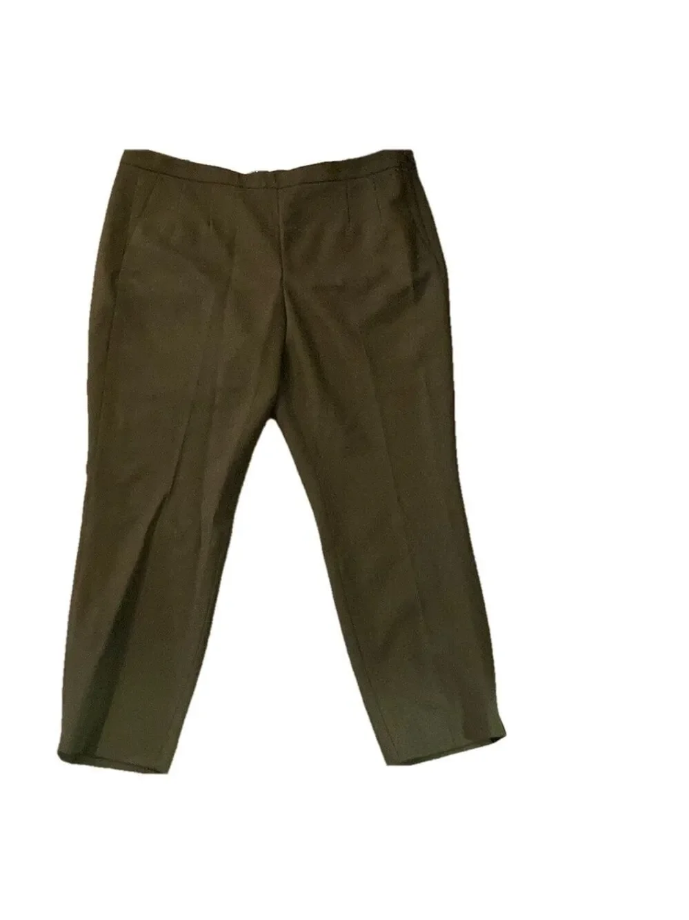 J. Crew Martie green wool blend trousers size 14